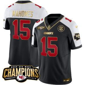 Men's Chiefs 2023 AFC West Champions Patch Vapor Limited Jersey V2 - All Stitched