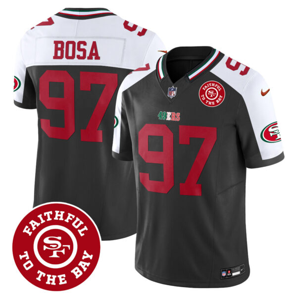 Men's 49ers Mexico Faithful To The Bay Patch Vapor Jersey - All Stitched - Image 37