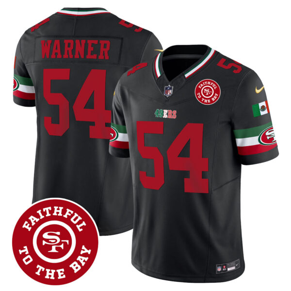 Men's 49ers Mexico Faithful To The Bay Patch Vapor Jersey - All Stitched - Image 11