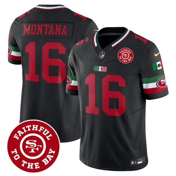 Men's 49ers Mexico Faithful To The Bay Patch Vapor Jersey - All Stitched - Image 18