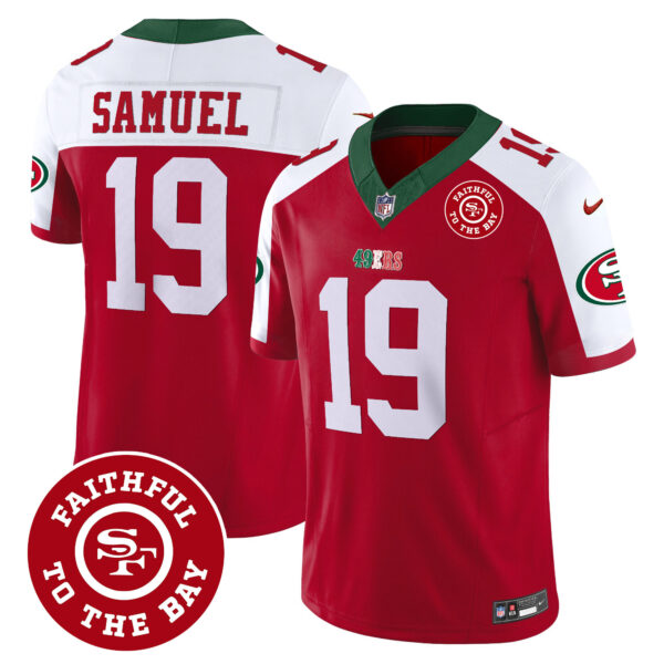 Men's 49ers Mexico Faithful To The Bay Patch Vapor Jersey - All Stitched - Image 43