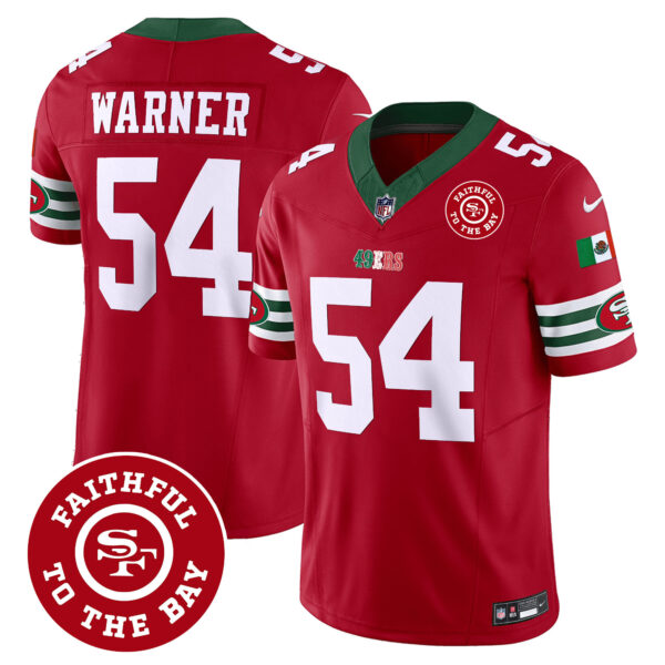 Men's 49ers Mexico Faithful To The Bay Patch Vapor Jersey - All Stitched - Image 21