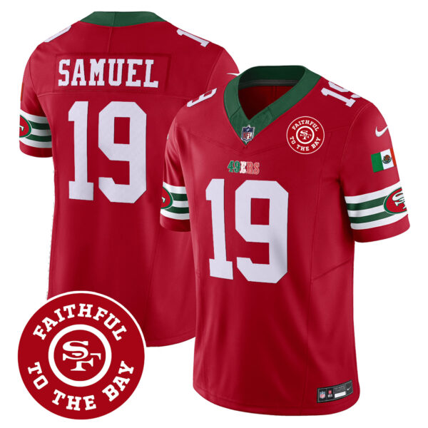 Men's 49ers Mexico Faithful To The Bay Patch Vapor Jersey - All Stitched - Image 23