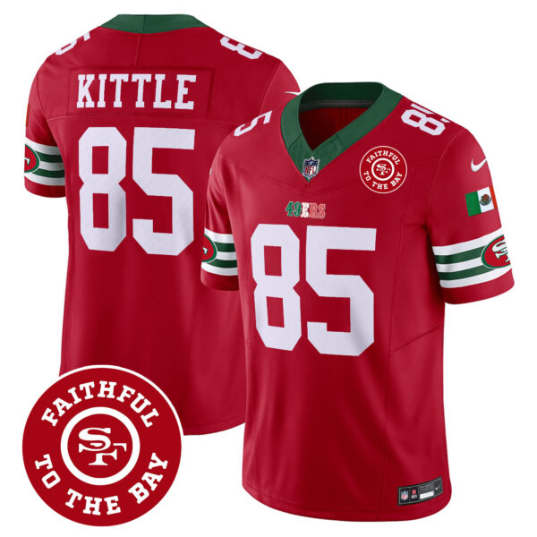 Men's 49ers Mexico Faithful To The Bay Patch Vapor Jersey - All Stitched - Image 25