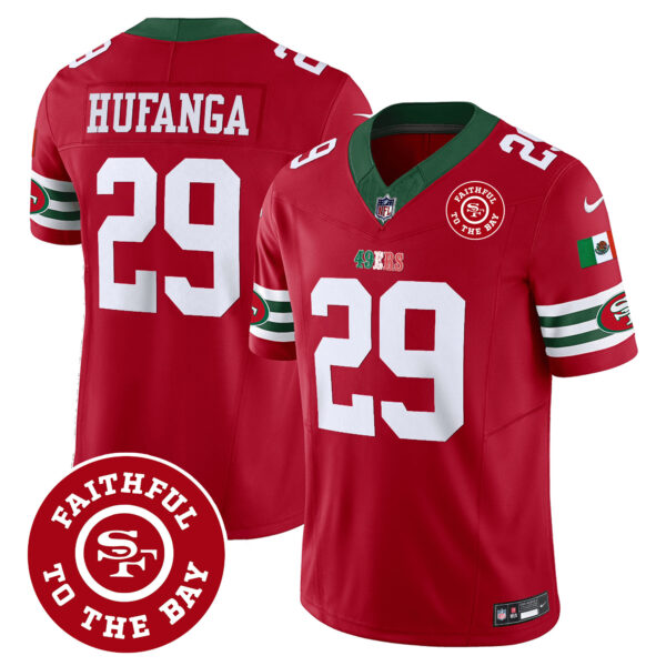 Men's 49ers Mexico Faithful To The Bay Patch Vapor Jersey - All Stitched - Image 30