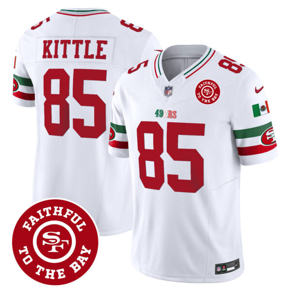 Men's 49ers Mexico Faithful To The Bay Patch Vapor Jersey - All Stitched - Image 5