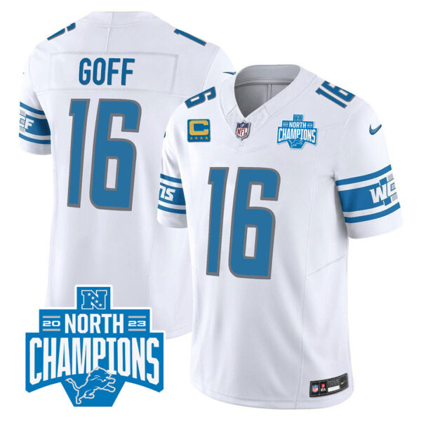 Men's Detroit Lions 2023 NFC North Division Champions Patch Vapor Jersey - All Stitched - Image 20