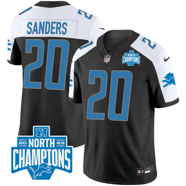 Men's Detroit Lions 2023 NFC North Division Champions Patch Vapor Jersey - All Stitched - Image 5