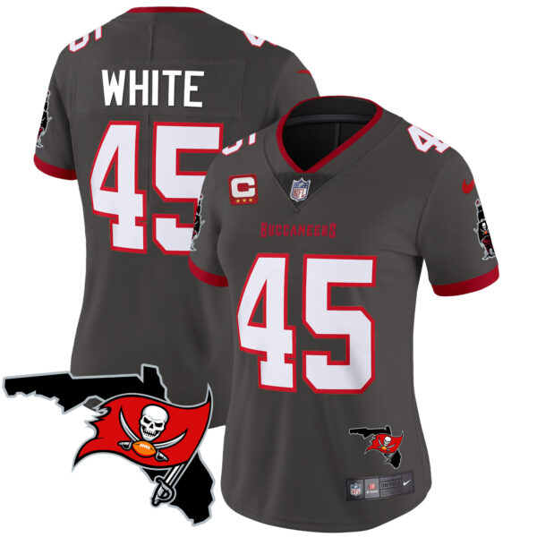 Women's Buccaneers Florida Patch Vapor Limited Jersey - All Stitched - Image 35