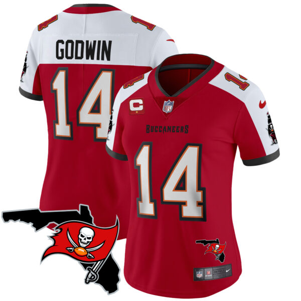Women's Buccaneers Florida Patch Vapor Limited Jersey - All Stitched - Image 10
