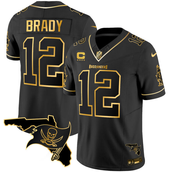 Men's Buccaneers Florida Patch Vapor Gold Jersey - All Stitched - Nebswagg - Image 18