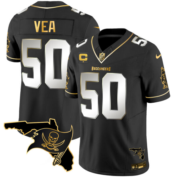 Men's Buccaneers Florida Patch Vapor Gold Jersey - All Stitched - Nebswagg - Image 13