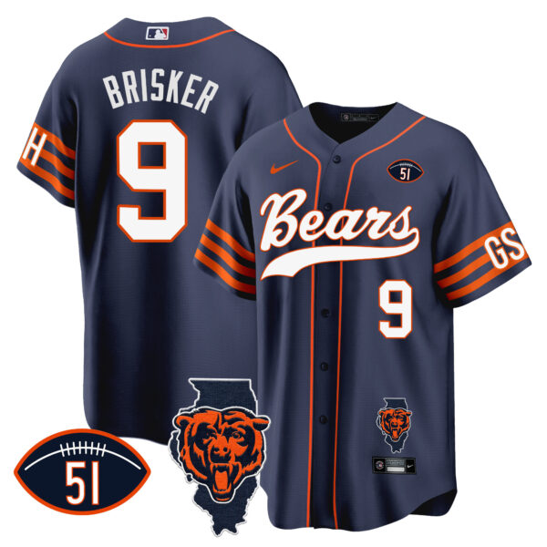 Men's Bears Illinois Patch Baseball Jersey - All Stitched - Image 11