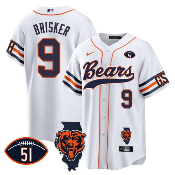 Men's Bears Illinois Patch Baseball Jersey - All Stitched - Image 18