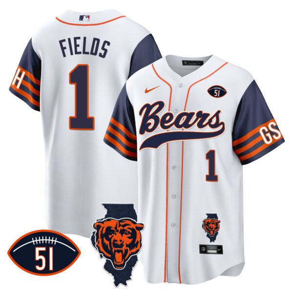 Men's Bears Illinois Patch Baseball Jersey - All Stitched - Image 29