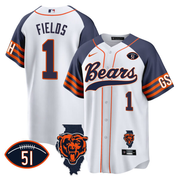 Men's Bears Illinois Patch Baseball Jersey - All Stitched - Image 36