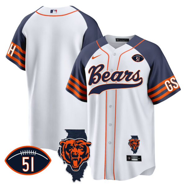 Men's Bears Illinois Patch Baseball Jersey - All Stitched - Image 42
