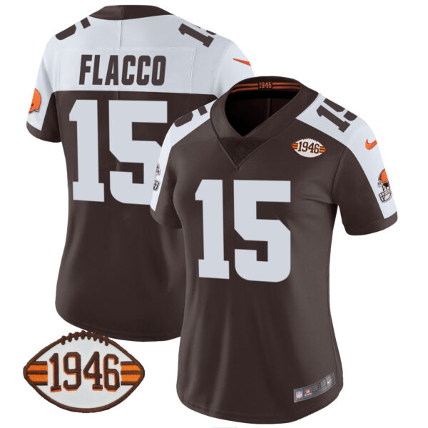Women's Browns 1946 75th Anniversary Patch Jersey - All Stitched - Image 10