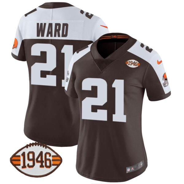 Women's Browns 1946 75th Anniversary Patch Jersey - All Stitched - Image 16