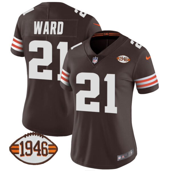 Women's Browns 1946 75th Anniversary Patch Jersey - All Stitched - Image 25