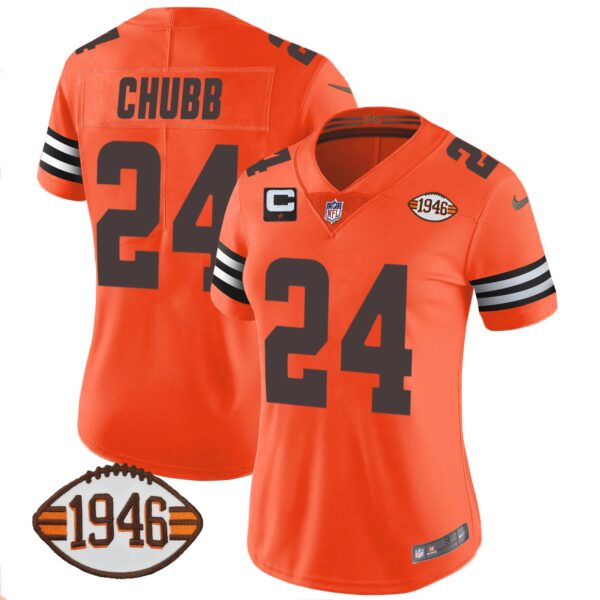 Women's Browns 1946 75th Anniversary Patch Jersey - All Stitched - Image 29