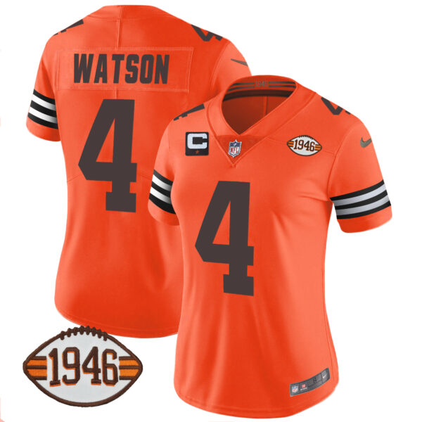 Women's Browns 1946 75th Anniversary Patch Jersey - All Stitched - Image 30