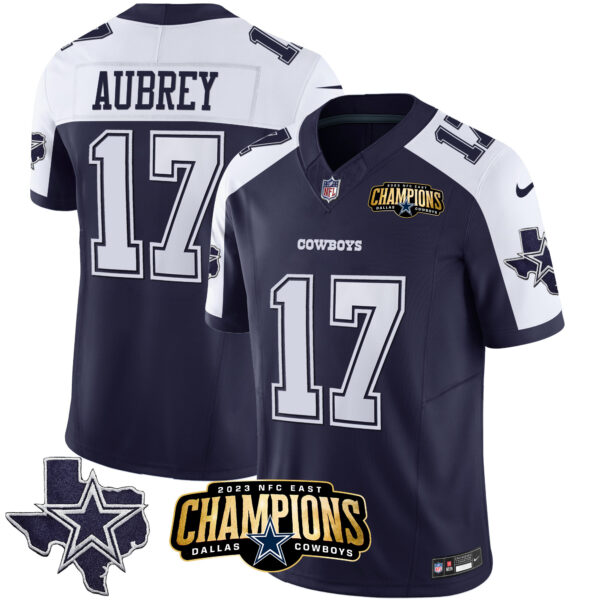 Men's Cowboys 2023 NFC East Champions Patch Vapor Jersey - All Stitched - Image 3