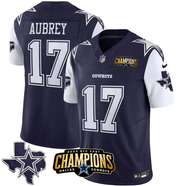 Men's Cowboys 2023 NFC East Champions Patch Vapor Jersey - All Stitched - Image 11
