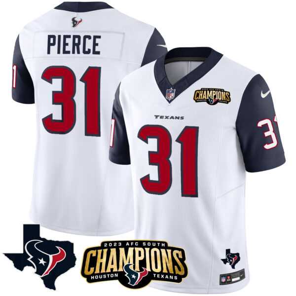 Men's Houston Texans 2023 AFC South Champions Patch Vapor Jersey - All Stitched - Image 27