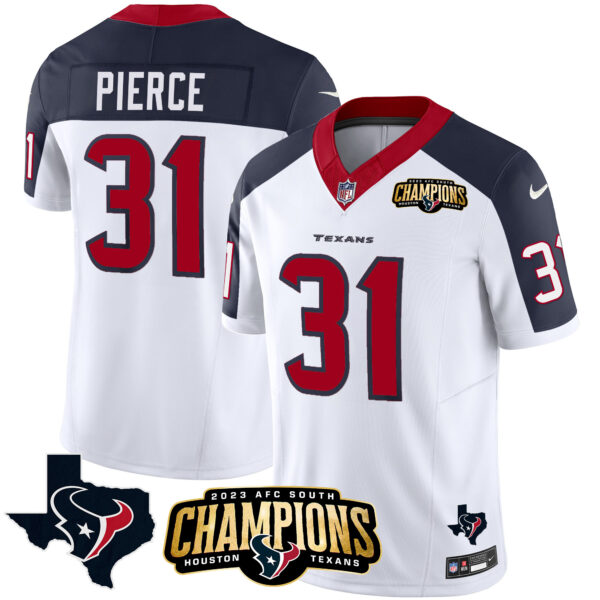 Men's Houston Texans 2023 AFC South Champions Patch Vapor Jersey - All Stitched - Image 33