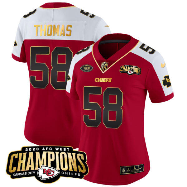 Women's Chiefs 2023 AFC West Champions Patch Vapor Limited Jersey - All Stitched - Image 9