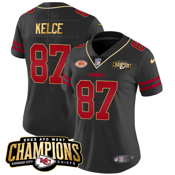 Women's Chiefs 2023 AFC West Champions Patch Vapor Limited Jersey - All Stitched - Image 26