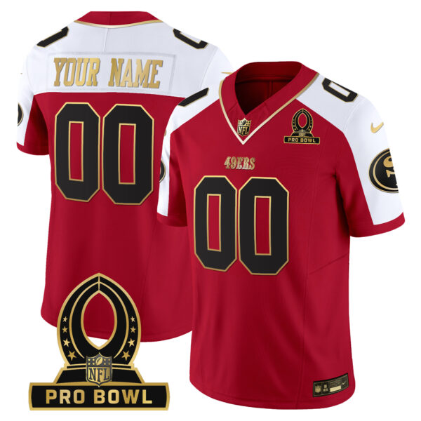 49ers 2024 Pro Bowl Patch Vapor Custom Jersey - All Stitched - Image 4