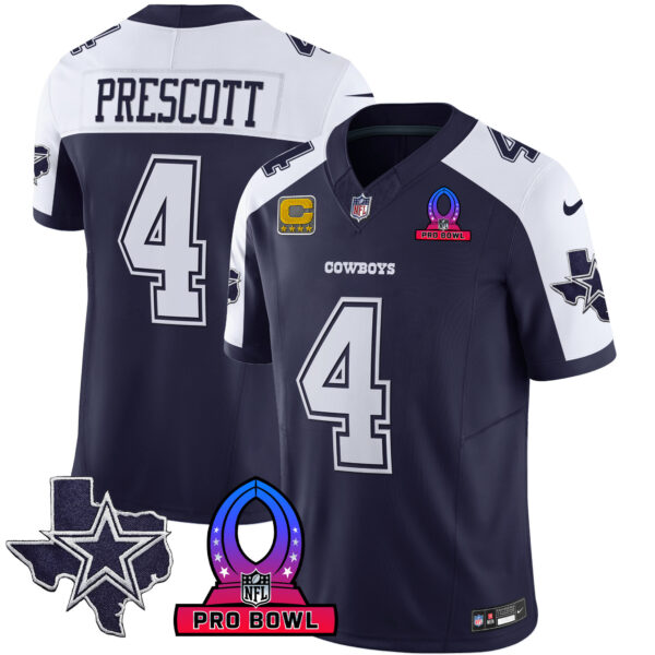 Men's Cowboys 2024 Pro Bowl Patch Vapor Jersey - All Stitched - Image 2