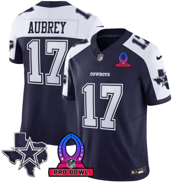 Men's Cowboys 2024 Pro Bowl Patch Vapor Jersey - All Stitched - Image 3