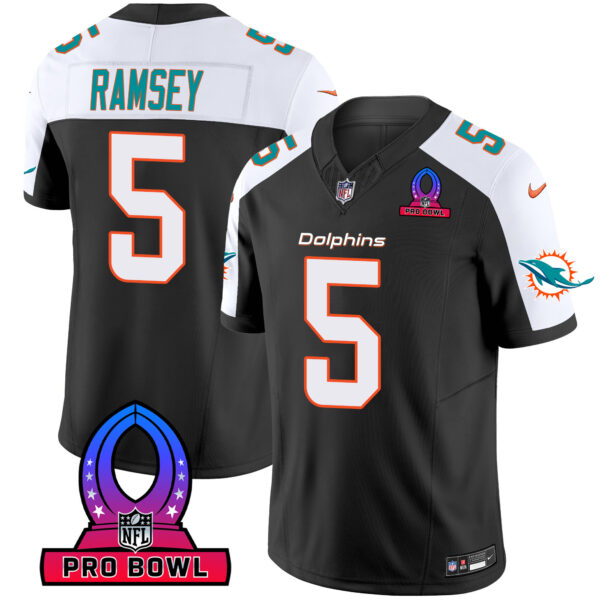 Men's Dolphins 2024 Pro Bowl Patch Vapor Jersey - All Stitched - Image 4