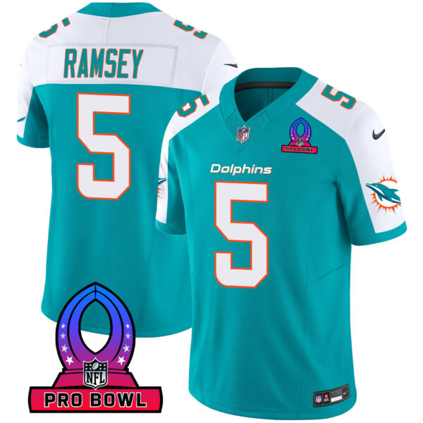 Men's Dolphins 2024 Pro Bowl Patch Vapor Jersey - All Stitched - Image 10