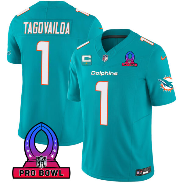 Men's Dolphins 2024 Pro Bowl Patch Vapor Jersey - All Stitched - Image 13