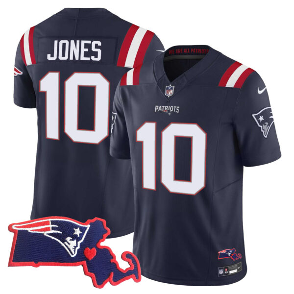 Women's Patriots Massachusetts Patch Vapor Jersey - All Stitched - Image 16