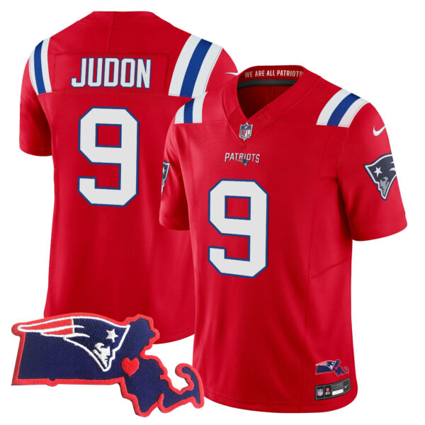 Women's Patriots Massachusetts Patch Vapor Jersey - All Stitched - Image 24