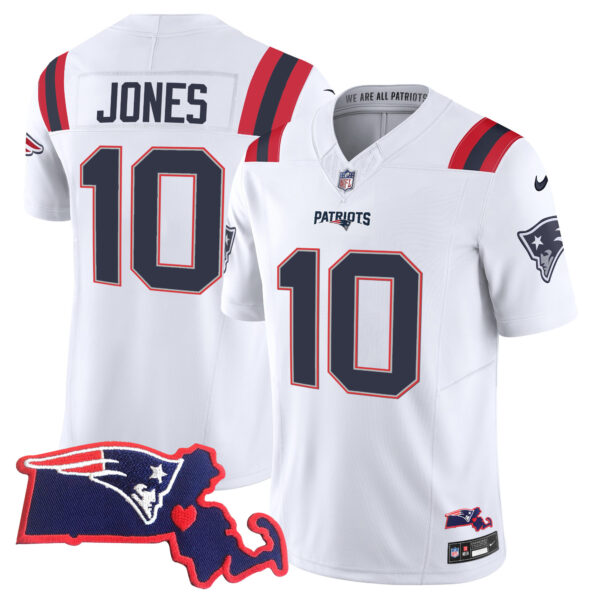 Women's Patriots Massachusetts Patch Vapor Jersey - All Stitched - Image 30