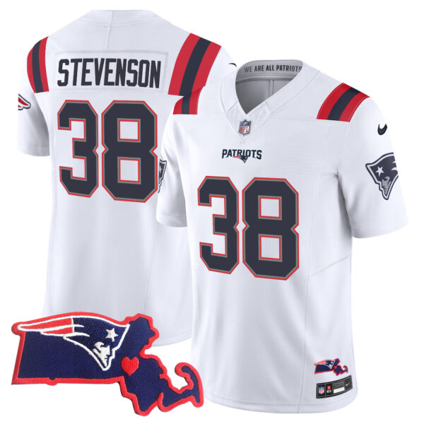 Women's Patriots Massachusetts Patch Vapor Jersey - All Stitched - Image 34