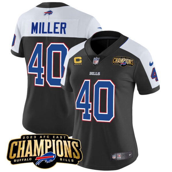 Women's Bills 2023 AFC East Champions Patch Vapor Jersey - All Stitched - Image 4