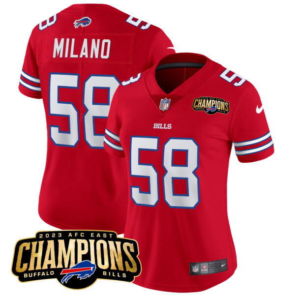 Women's Bills 2023 AFC East Champions Patch Vapor Jersey - All Stitched - Image 23