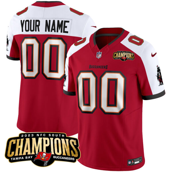 Buccaneers 2023 NFC South Champions Patch Vapor Custom Jersey - All Stitched - Image 2