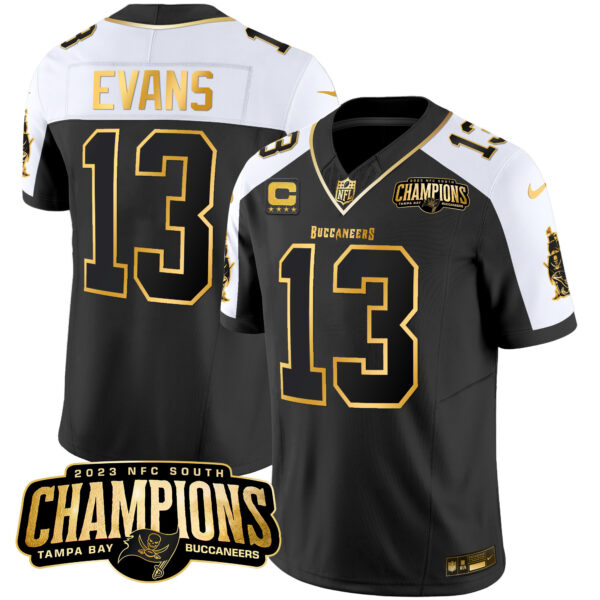 Men's Buccaneers 2023 NFC South Champions Patch Gold Vapor Jersey - All Stitched - Image 2