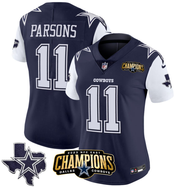 Women's Cowboys 2023 NFC East Champions Patch Vapor Jersey - All Stitched - Image 9