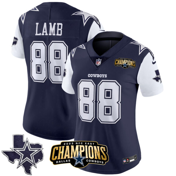 Women's Cowboys 2023 NFC East Champions Patch Vapor Jersey - All Stitched - Image 13