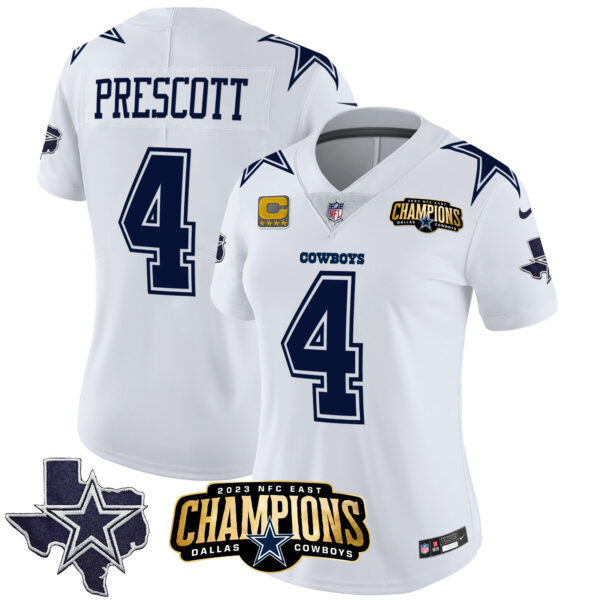 Women's Cowboys 2023 NFC East Champions Patch Vapor Jersey - All Stitched - Image 18