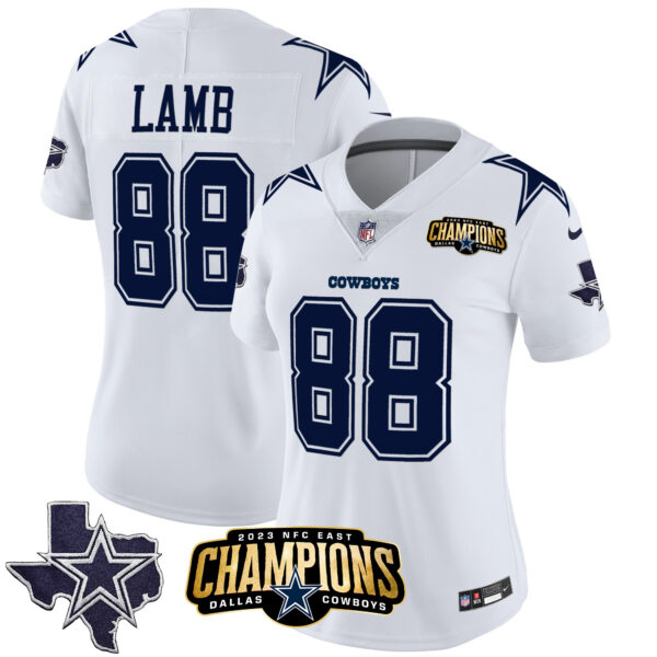 Women's Cowboys 2023 NFC East Champions Patch Vapor Jersey - All Stitched - Image 21